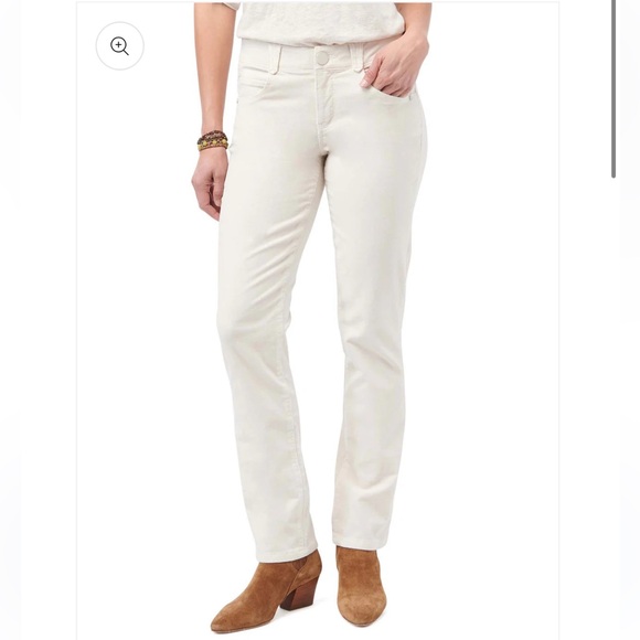 Democracy Ab Solution Ultra Soft Corduroy Slim Jeans in Blanched Almond Sz 14 - Picture 1 of 10